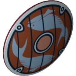 75902pb04-59 Schild rond LOR vis-motief rood, donker NIEUW *0L0000