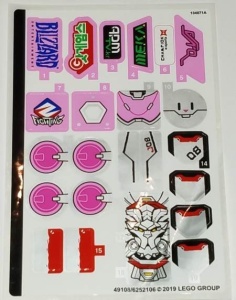 75973stk01 STICKER Overwatch- D. Va & Reinhardt NIEUW *0S0000