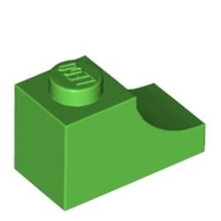 78666-36 Steen, boog 1x2 omgekeerd groen, helder NIEUW *5B016