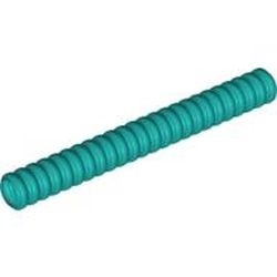 78c08-39G Slang geribbeld lengte 8 noppen turquoise, donker gebruikt *5D0000