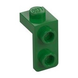 79389-6 Verbindingsplaat 1x1 - 1x2 in lengte naar beneden groen NIEUW *1B258