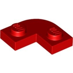 79491-5 Platte plaat 2x2 afgerond rood NIEUW *1L294