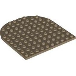 80031-69 Platte plaat 10x10 afgerond einde crème,donker NIEUW *1L294