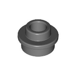 85861-85 Platte plaat 1x1 rond MET GAT IN MIDDEN grijs, donker (blauwachtig) NIEUW *1B235
