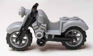85983c01-86 Motorfiets vintage met zwarte onderkant en lichtgrijze wielen grijs, licht (blauwachtig) NIEUW *5D0000