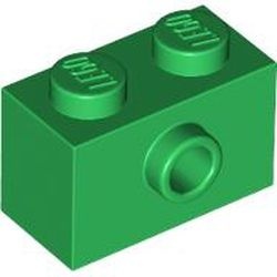 86876-6 Steen 1x2 met 1 nop aan de zijkant groen NIEUW *5B048
