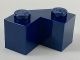 87620-63 Steen 2x2 facet blauw, donker NIEUW *1B014
