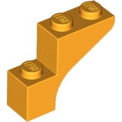 88292-110 Steen, halve boog 1x3x2 (trapsgewijs) oranje, lichthelder NIEUW *1B376
