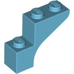 88292-156 Steen, halve boog 1x3x2 (trapsgewijs) blauw, middenazuur NIEUW *1B376