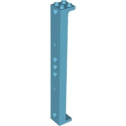 91176-156 Pilaar 2x2x13 met 5 pins gat blauw, middenazuur NIEUW *