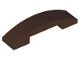 93273-120 Dakpan gebogen 1x4 DUBBEL geen noppen bovenop bruin, donker NIEUW *1B101