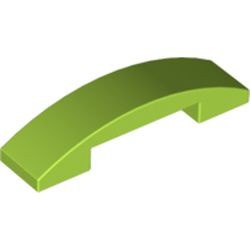 93273-34G Dakpan gebogen 1x4 DUBBEL geen noppen bovenop lime gebruikt *1D037