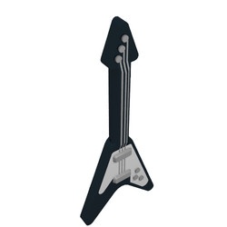 93564pb01-11 Guitaar V-vorm zwart NIEUW *0L0000