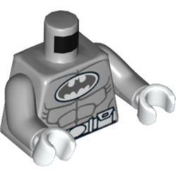 973pb1294c01-86 Torso met Batman Logo en spieren grijs, licht (blauwachtig) NIEUW *0B0000