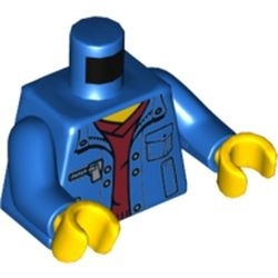 973pb1558c01-7 Torso, jas met rode sweater blauw NIEUW *0B0000