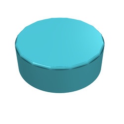 98138-156 Tegel 1x1 ROND blauw, middenazuur NIEUW *1B142