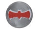98138pb040-95 Tegel 1x1 ROND met BATMAN symbool zilver, mat NIEUW *0L0000
