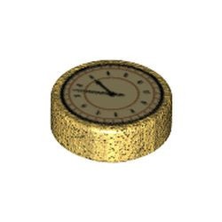 98138pb259-115 Tegel 1x1 rond ROND klok goud, parel NIEUW *0L0000