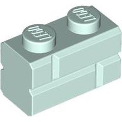 98283-152 Steen met baksteenmotief 1x2 aqua, licht NIEUW *