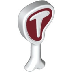98372pb02-1 T-bone donkerrood wit NIEUW *0L0000