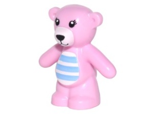98382pb006-104 Teddybeer (voorpoten naar beneden) roze, helder NIEUW *0D000