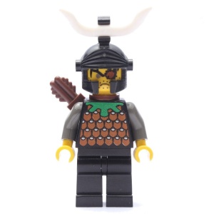 cas279G Knights Kingdom - Gilbert, zwarte drakenhelm met hoorn gebruikt *0M0000