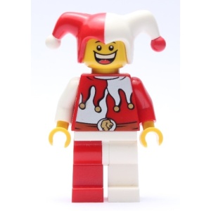 cas437G Jester/Harlekijn, rood/wit gebruikt *0M0000