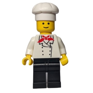 chef002G Chef - Koksmuts, standaard smile, zwarte benen gebruikt *0M0000