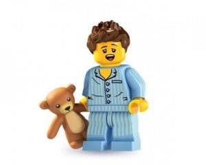 col06-3 Slaapkop met teddybeer en voetstuk NIEUW *0M0000