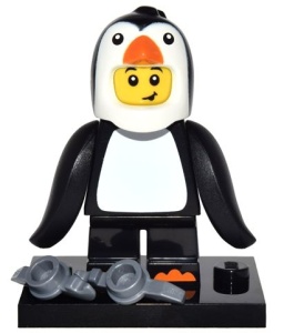 col16-10 Man in pinguinpak en standaard NIEUW *0M0000