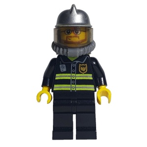 cty0057G Brandweerman met baard en snor gebruikt *0M0000