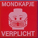 CUSE8200 Ronde tegel 2x2 Mondkapje Rood *0A000