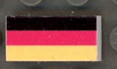 CUSE8403 Tegel 1x2 Vlag Duitsland wit NIEUW *0A000