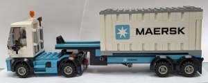 Ex 10219 Maersk containerlorry met witte container