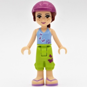frnd189 Friends- Mia, lime broek, vlinder topje en helm NIEUW *2M0000