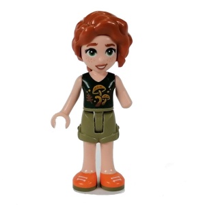 frnd576 Friends - Autumn, donkergroen topje met paddestoelen, gehandicapt (hand) NIEUW *2M0000