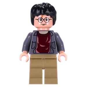 hp041G Harry Potter, Donkergrijs Open Shirt Torso gebruikt *0M0000