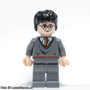 hp056G Harry Potter, Dark Bluish Gray Sweater Vest Torso, Dark Bluish Gray benen gebruikt *0M0000