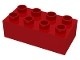 HU3011-5 COMPATIBEL met DUPLO steen 2x4 (Hubelino) rood NIEUW *