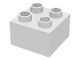 HU3437-1 COMPATIBEL met DUPLO steen 2x2 (Hubelino) wit NIEUW *