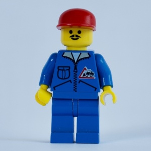 jbl009G Bulldozer Logo - blauw benen, rode Cap gebruikt *0M0000