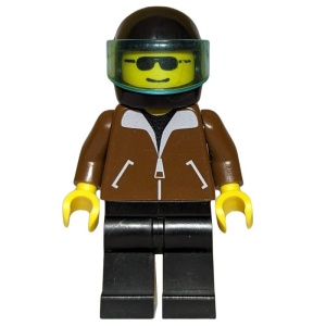 jbr002G Bruine jas - Black benen, Black helm gebruikt *0M0000
