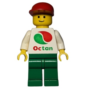 oct012 Octan - Wit pak met OCTAN logo met rode pet met klep, groene benen NIEUW *0M0000