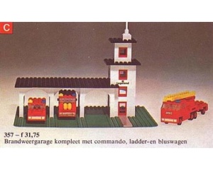 Set 357-G Fire Station, zonder doos (99% compleet) gebruikt * - Img 2