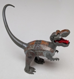 spino01-10G Dino Spinosaurus (PAKKETPOST) donker, grijs (klassiek) gebruikt *