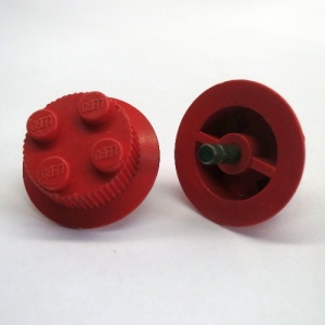 Wheel1a-G Treinwiel klassiek met 2x2 4 noppen met tractie rood gebruikt *5W000