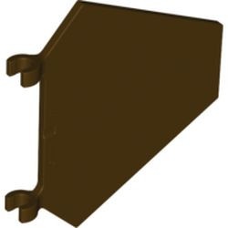 x1435-120 Vlag 5x6 6 hoeken bruin, donker NIEUW *5B046
