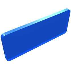 x207-14G Glas voor paneel 30288 transparant donkerblauw gebruikt *1C037