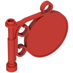 x222-5g FABULAND Uithangbord rood gebruikt *1E009