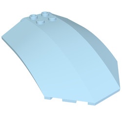x224-105 Cockpit ruit 8x6x2 gebogen blauw, lichthelder NIEUW *